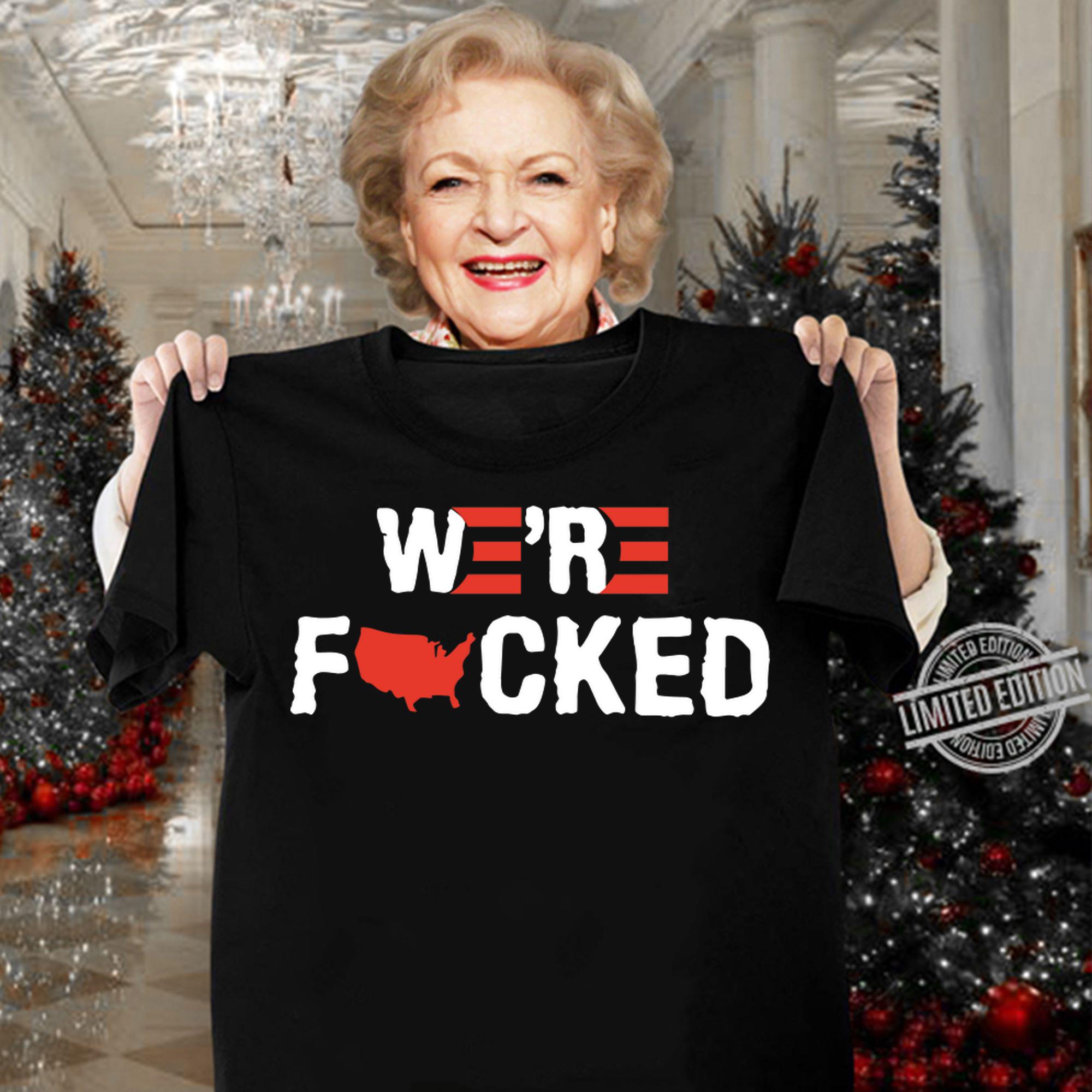 Were Fucked American Map t-shirt woman shirt