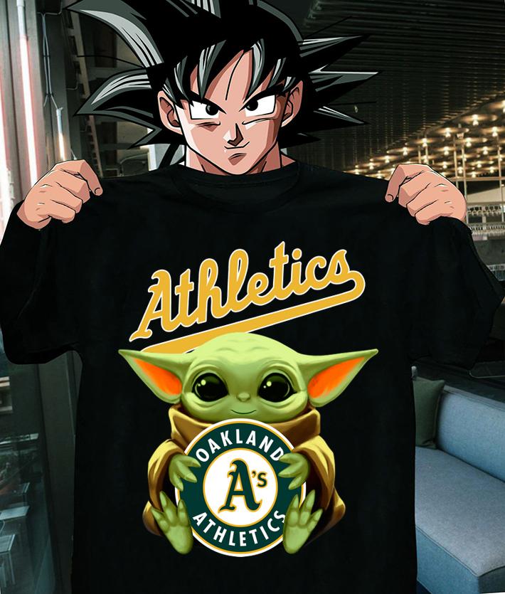 Baby Yoda Hug Oakland Athletics Star Wars t-shirt