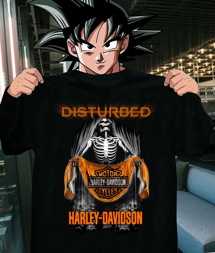 Skeleton Disturbed Harley Davidson t-shirt