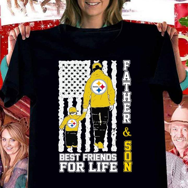 Pittsburgh Steelers Father And Son Best Friends For Life Independence Day t-shirt