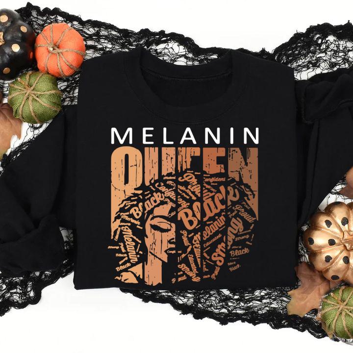 Black Woman Melanin Queen Juneteeth t-shirt