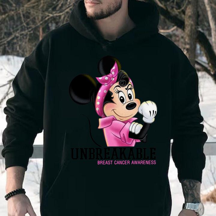 Minnie mouse unbreakable Breast Cancer Awareness t-shirt