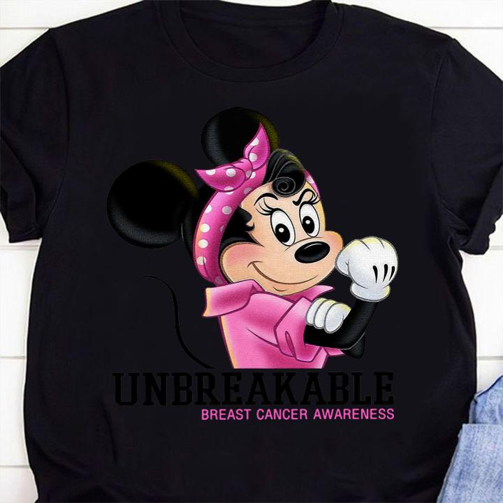 Minnie mouse unbreakable Breast Cancer Awareness t-shirt 49 MOTHERDAYSHIRTS NEWS