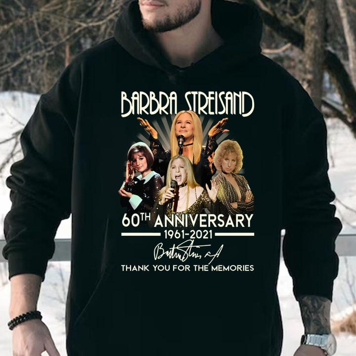 Barbra Streisand 60th Anniversary 1961 2021 Thank You For The Memories Signature t-shirt