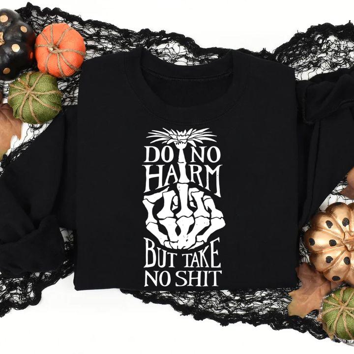 Do No Harm But Take No Shit Middle Finger t-shirt