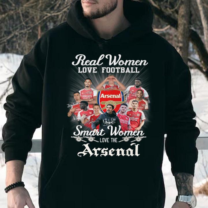 Real Women Love Football Smart Women Love The Arsenal Signatures t-shirt