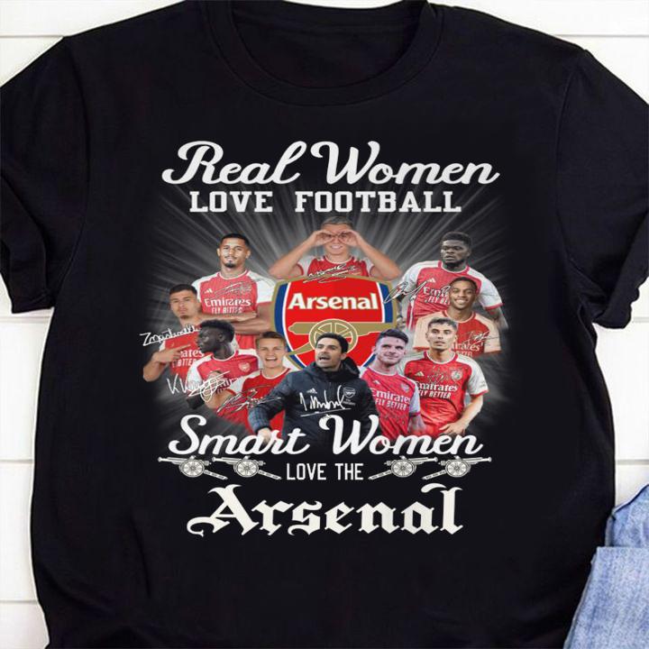 Real Women Love Football Smart Women Love The Arsenal Signatures t-shirt 82 mydisneyshirt news