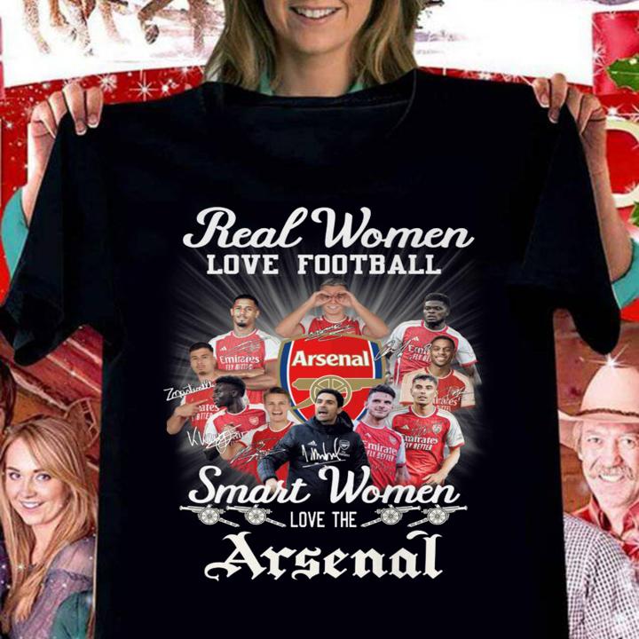 Real Women Love Football Smart Women Love The Arsenal Signatures t-shirt