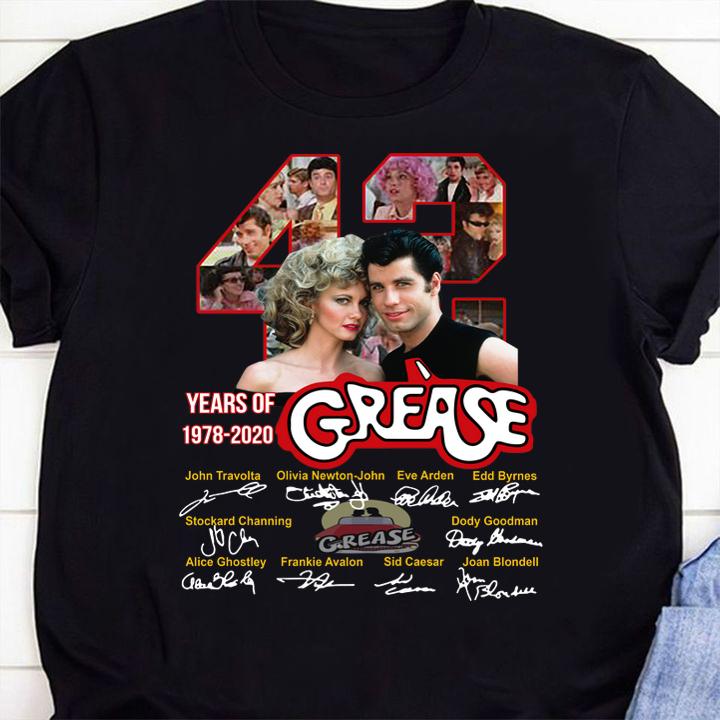 42 Years Of 1978 2020 Grease Signatures t-shirt 70 mydisneyshirt news