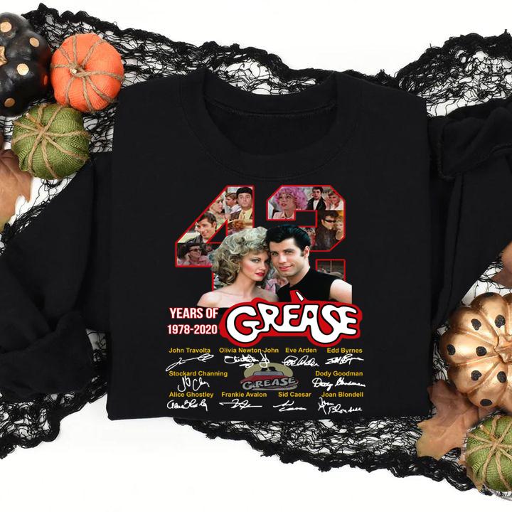 42 Years Of 1978 2020 Grease Signatures t-shirt