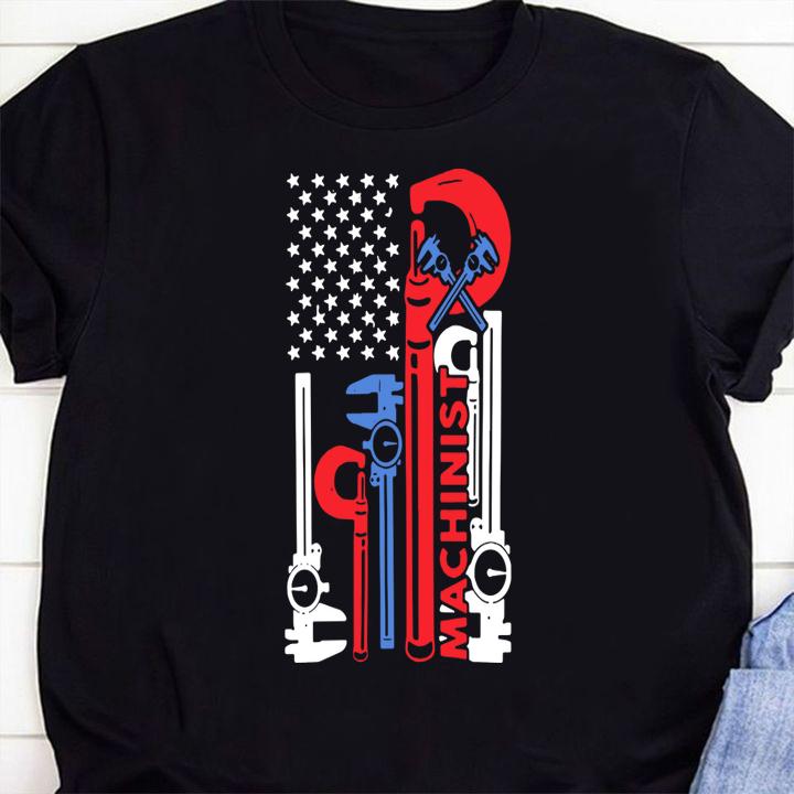Machinist American Flag Vintage t-shirt 1 Clothing, mydisneyshirt news