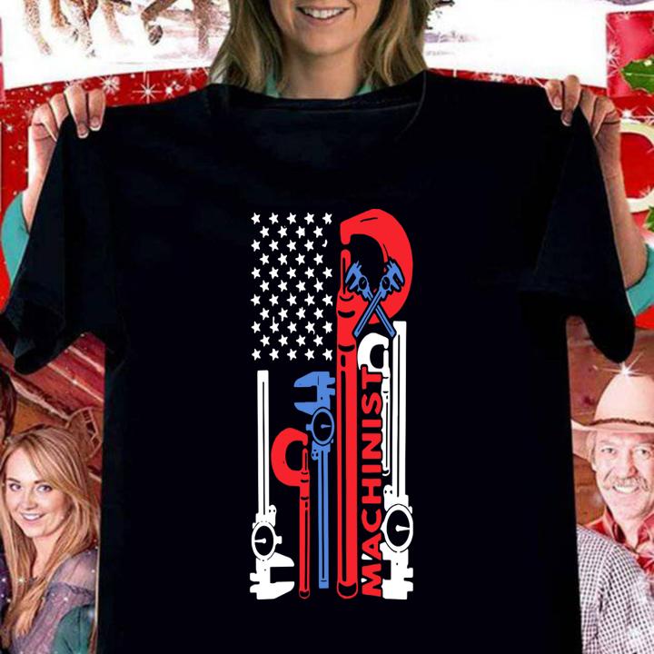 Machinist American Flag Vintage t-shirt