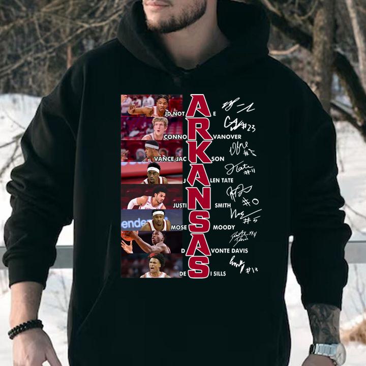Arkansas Razorbacks men's Basketball Roster Signatures t-shirt