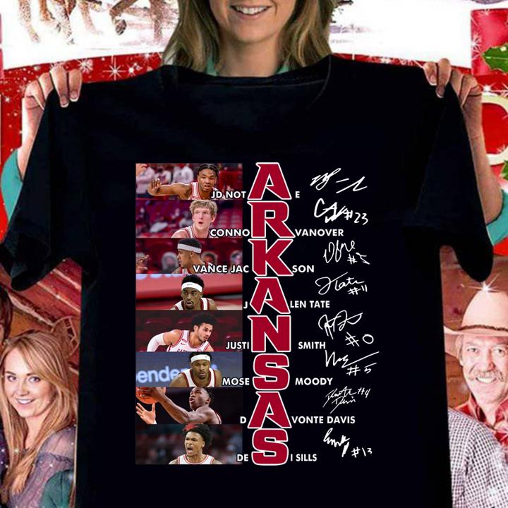 Arkansas Razorbacks men's Basketball Roster Signatures t-shirt