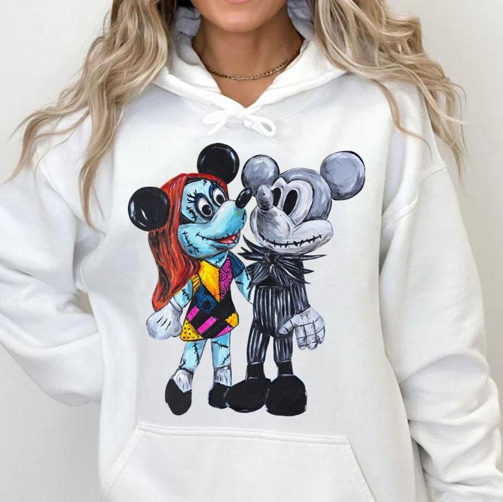 Jack Skellington and Sally style Mickey Mouse t-shirt