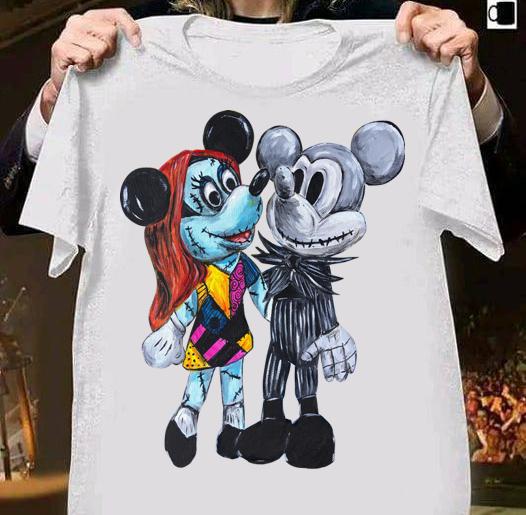 Jack Skellington and Sally style Mickey Mouse t-shirt 35 mydisneyshirt news