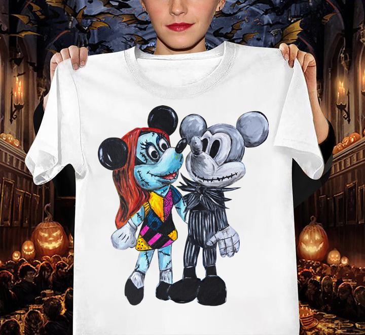 Jack Skellington and Sally style Mickey Mouse t-shirt