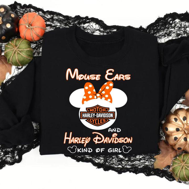 Mickey Mouse Cars And Harley Davidson Kind Of Girl t-shirt