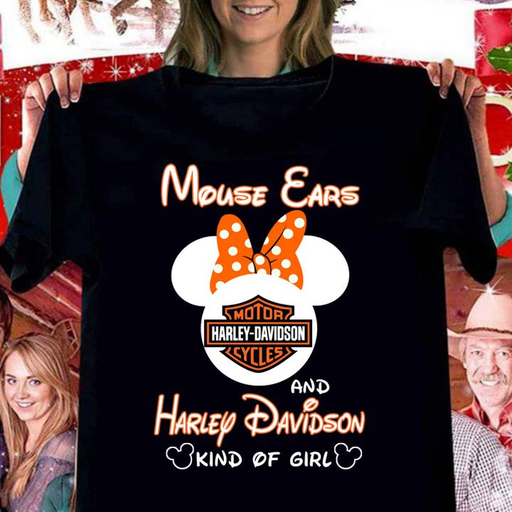 Mickey Mouse Cars And Harley Davidson Kind Of Girl t-shirt