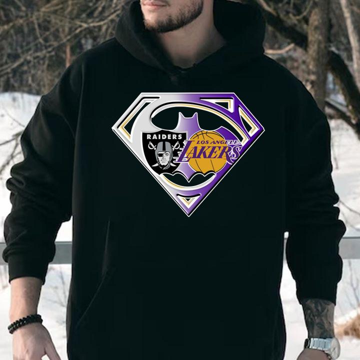 Superman Oakland Raiders And Los Angeles Lakers 4th Of July t-shirt