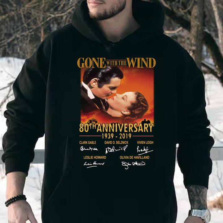 Gone with The Wind 80th Anniversary 1939-2019 Signature t-shirt