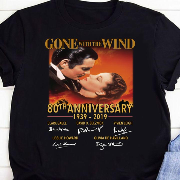 Gone with The Wind 80th Anniversary 1939-2019 Signature t-shirt 28 mydisneyshirt news