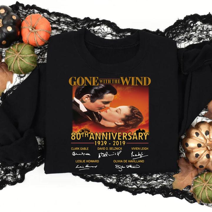 Gone with The Wind 80th Anniversary 1939-2019 Signature t-shirt