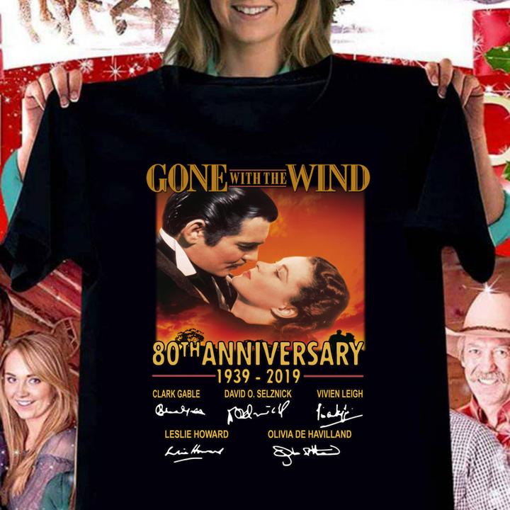 Gone with The Wind 80th Anniversary 1939-2019 Signature t-shirt