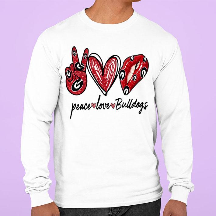 Peace Love And Lips Georgia Bulldogs t-shirt