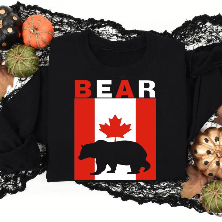 Bear Bear Canadian Flag 1st July t-shirt