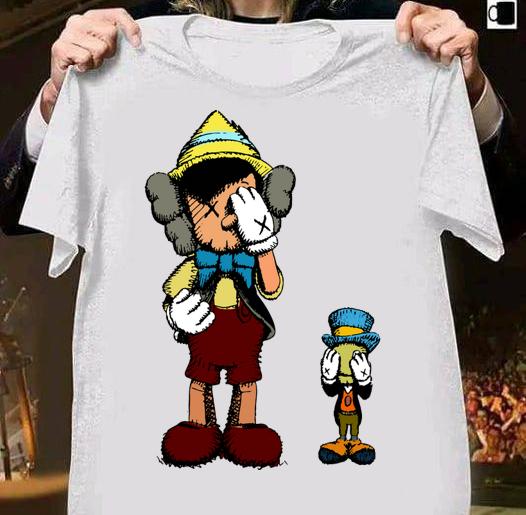 Hot Kaws mashup Pinocchio and Jiminy Cricket t-shirt 4 mydisneyshirt news