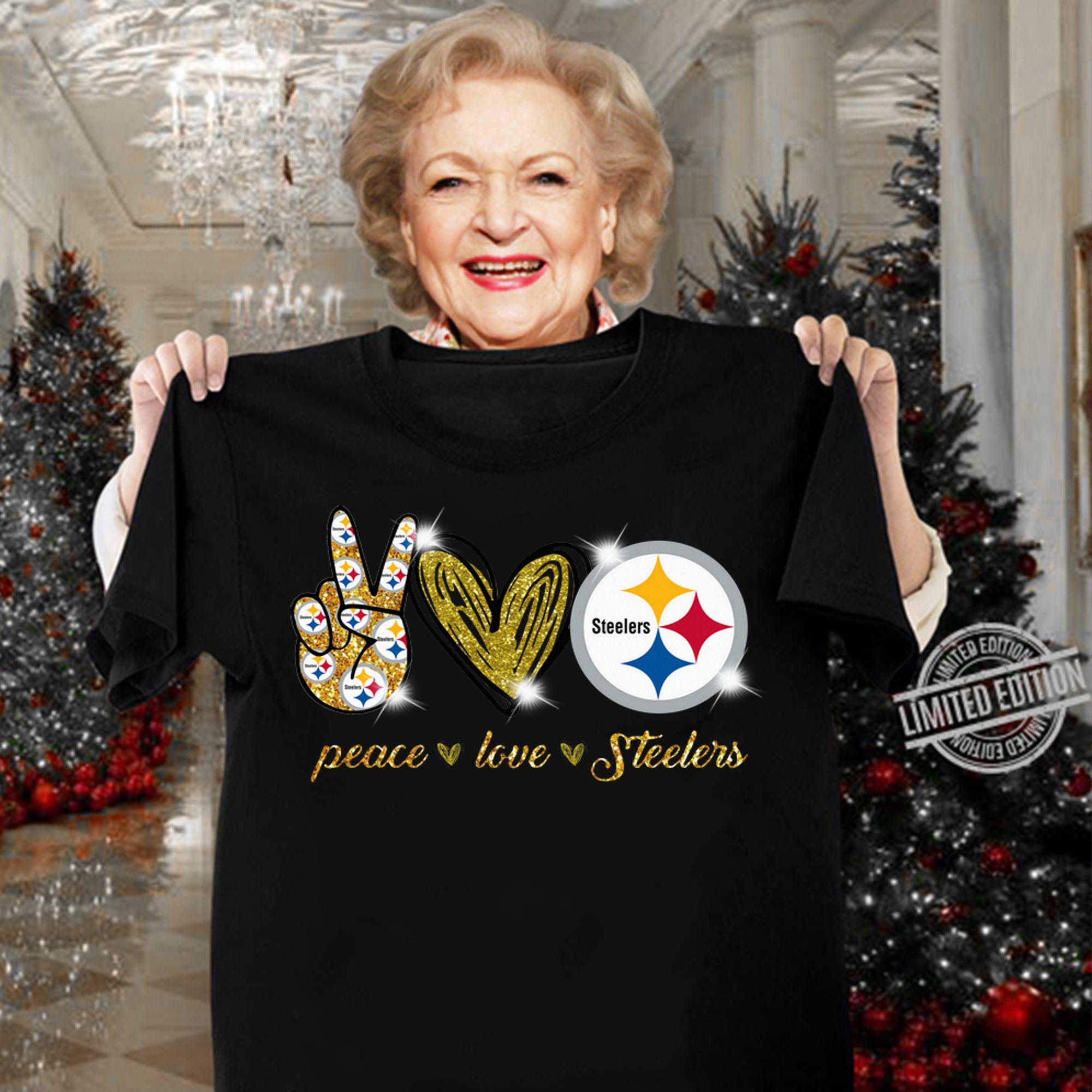 Peace Love Steelers t-shirt woman shirt