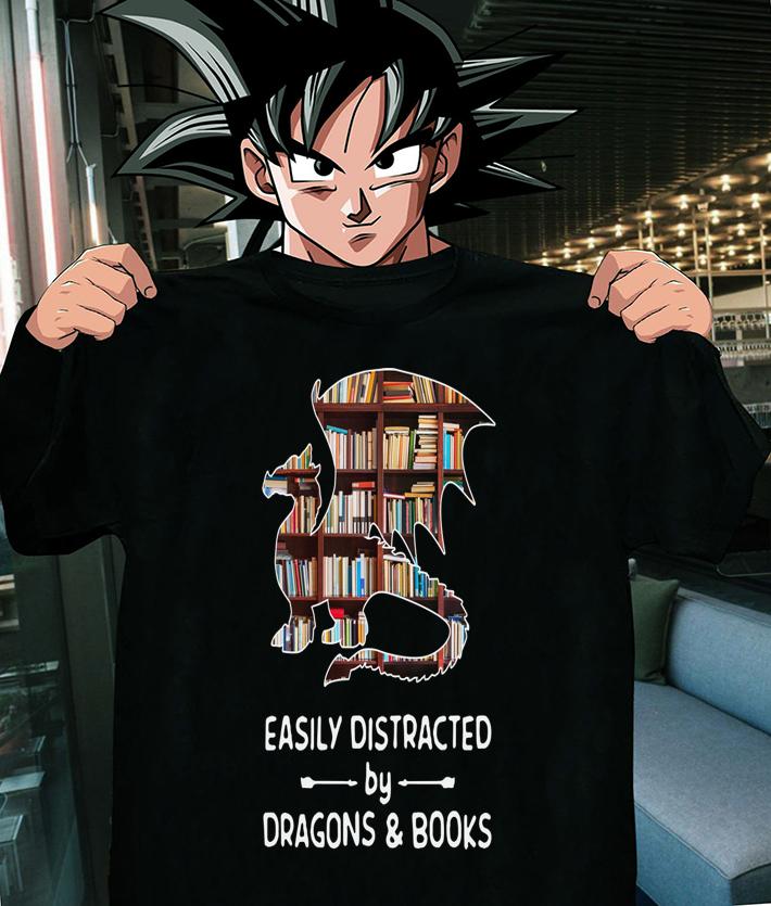 Top Easily Distracted By Dragons And Books t-shirt