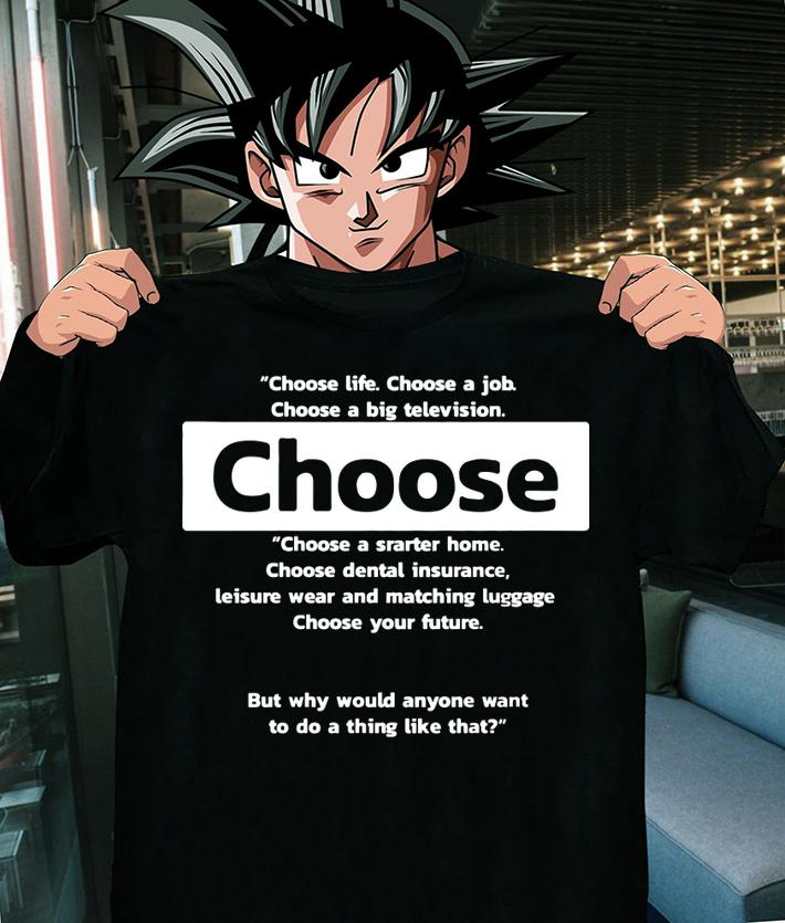 Backside Trainspotting Choose Life Choose Job Choose Big Television t-shirt