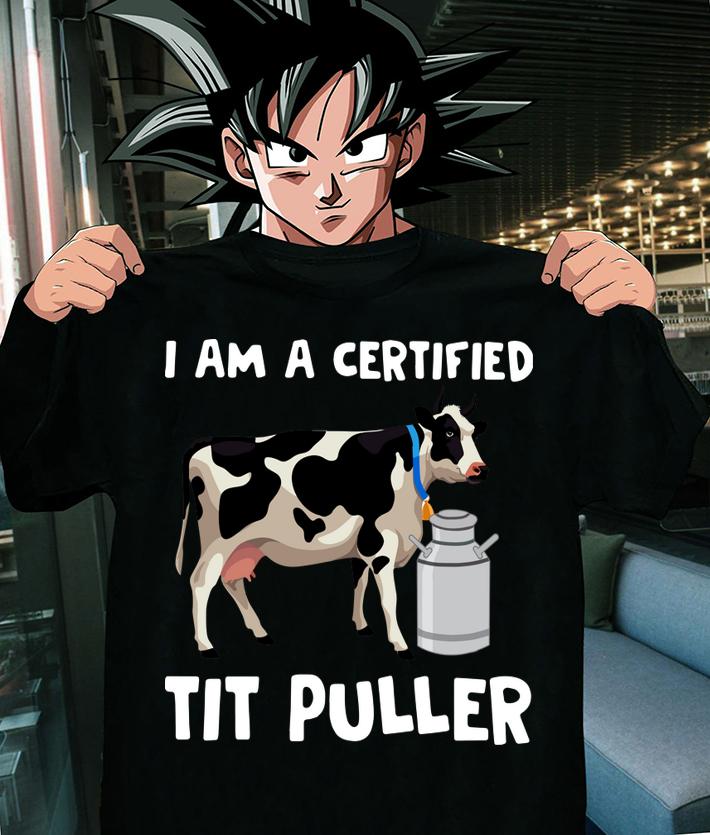 Cow I Am A Certified Tit Puller t-shirt