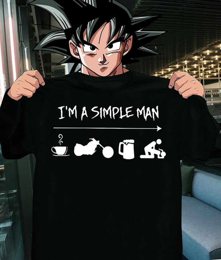 I'm A Simple Man Coffee Bike Beer Fuck Biker t-shirt