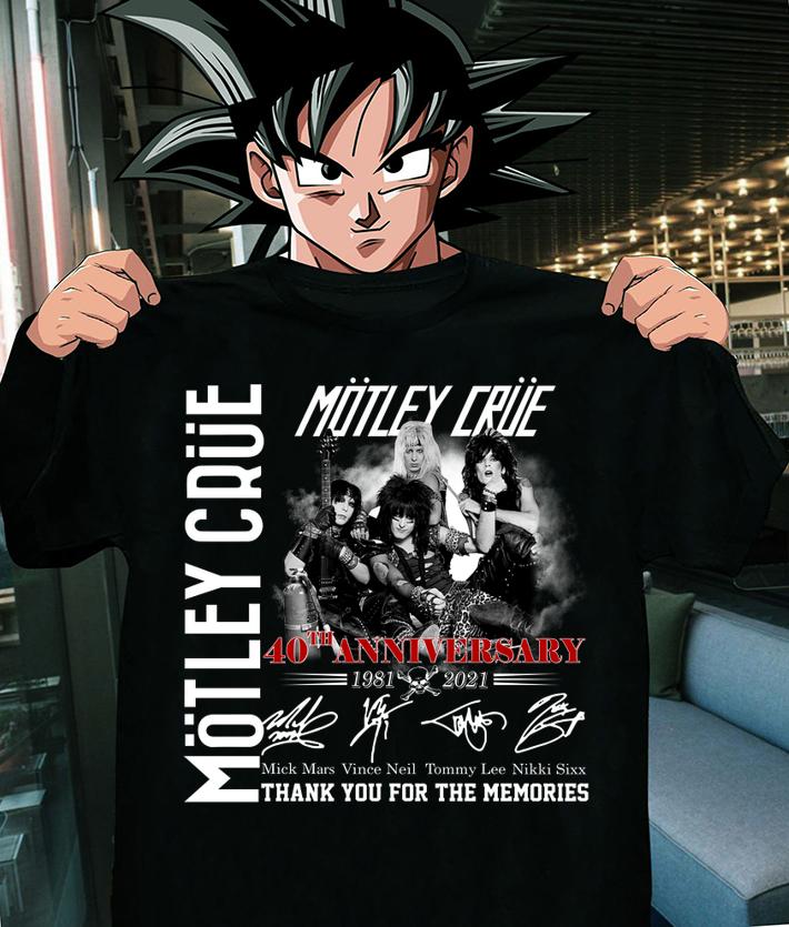 Thank You Memories Motley Crue 40th Anniversary 1981-2021 Signatures t-shirt
