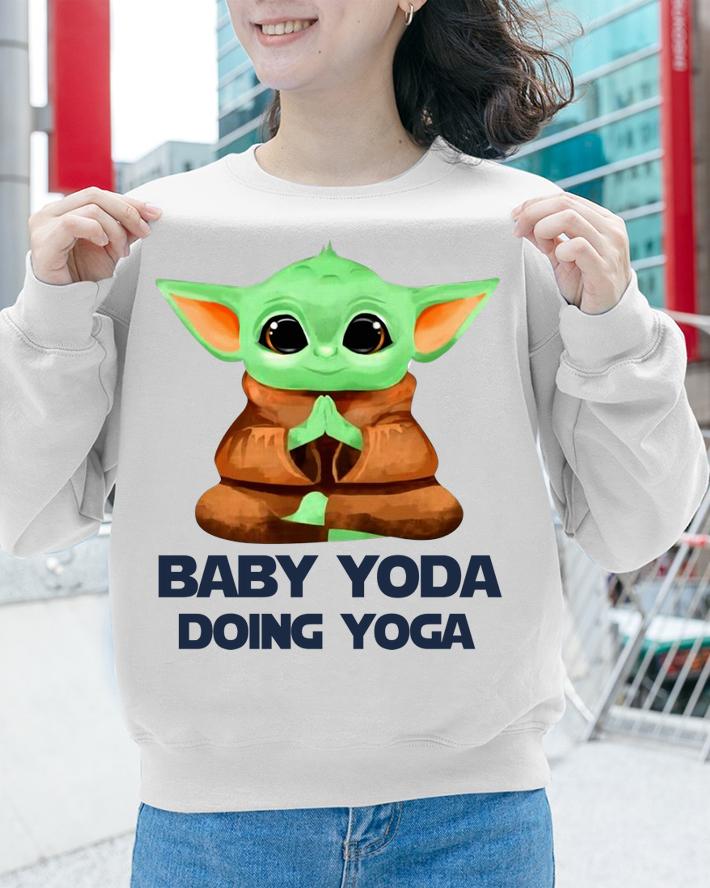 Star Wars Baby Yoda Doing Yoga t-shirt 3 Star Wars Baby Yoda Doing Yoga t-shirt 3