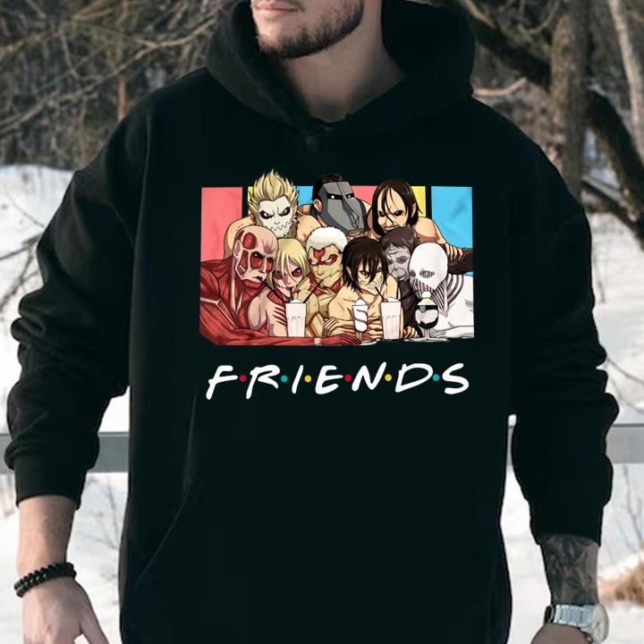 Friends Attack On Titan Shingeki no Kyojin t-shirt