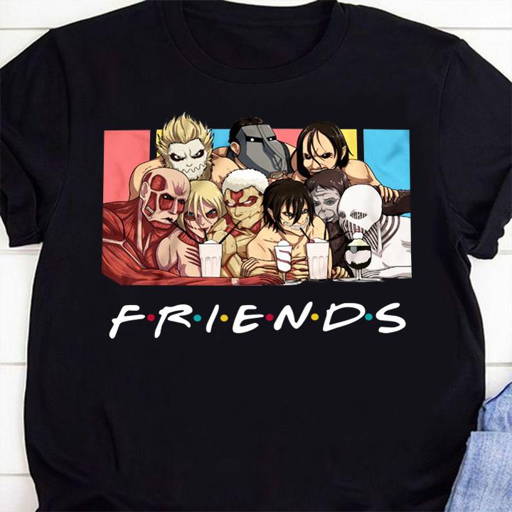 Friends Attack On Titan Shingeki no Kyojin t-shirt 1 Clothing, Nursedaytee News