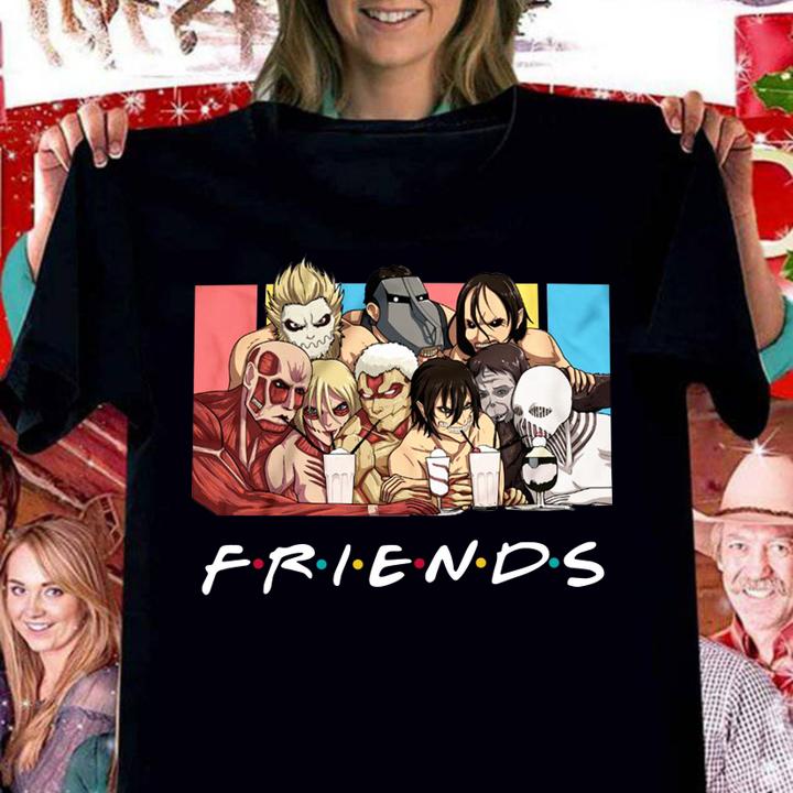 Friends Attack On Titan Shingeki no Kyojin t-shirt