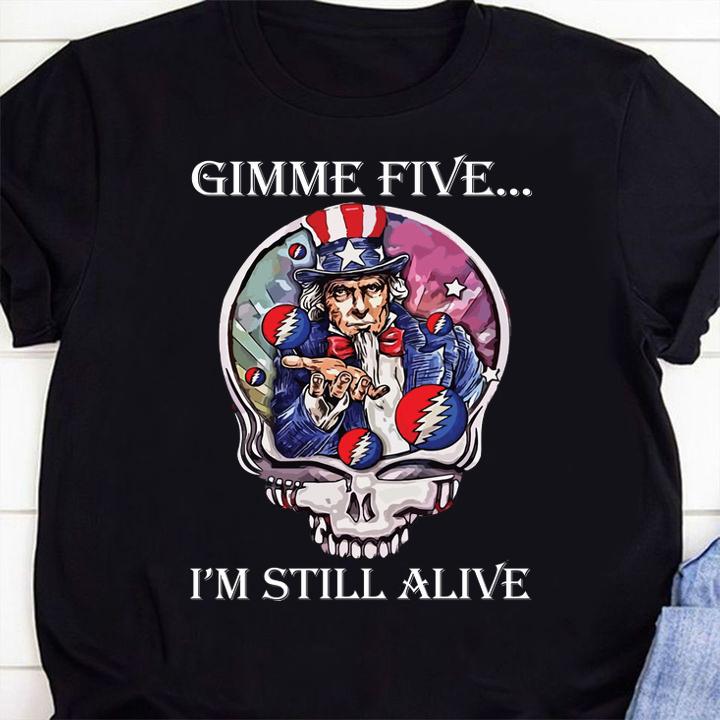 Grateful Dead Gimme Five I'm Still Alive t-shirt 1 Nursedaytee News