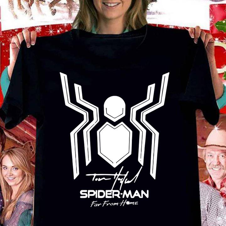 Hot Tom Holland Signature Spider-Man Far From Home t-shirt