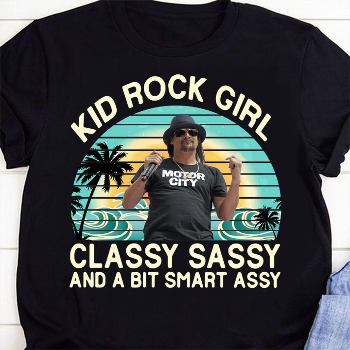 Kid Rock Girl Classy Sassy And A Bit Smart Assy Vintage Retro t-shirt 2 custom-printed t-shirt