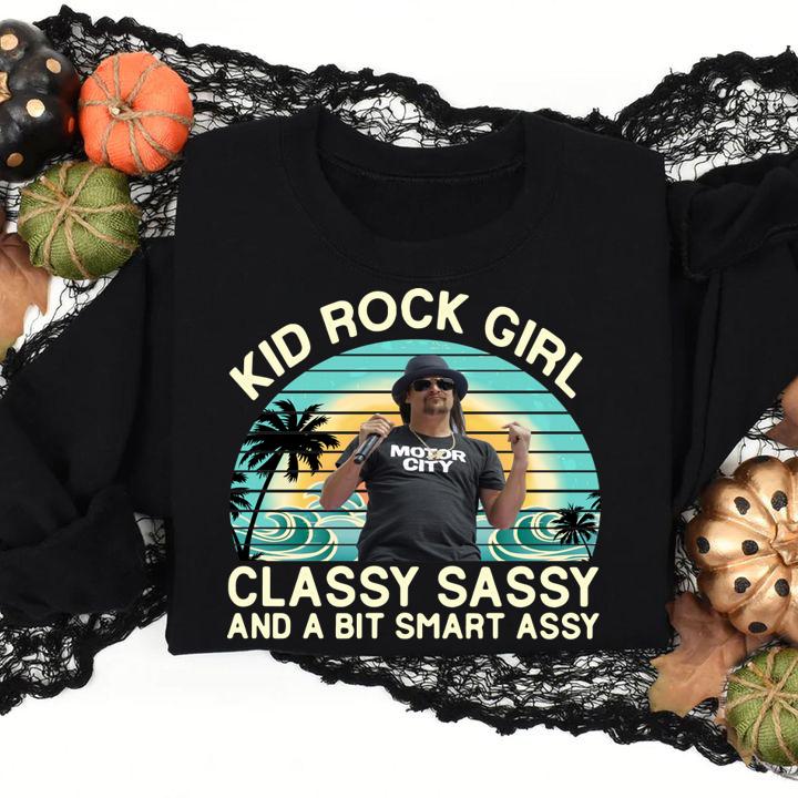 Kid Rock Girl Classy Sassy And A Bit Smart Assy Vintage Retro t-shirt