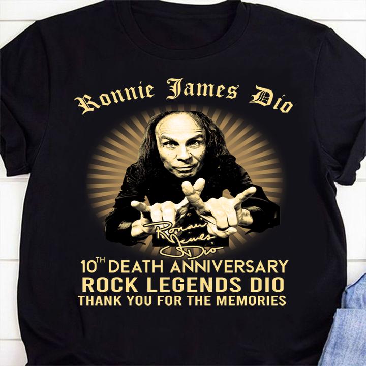 Ronnie James Dio 10th Death Anniversary Rock Legends Dio Signature t-shirt 3 Nursedaytee News