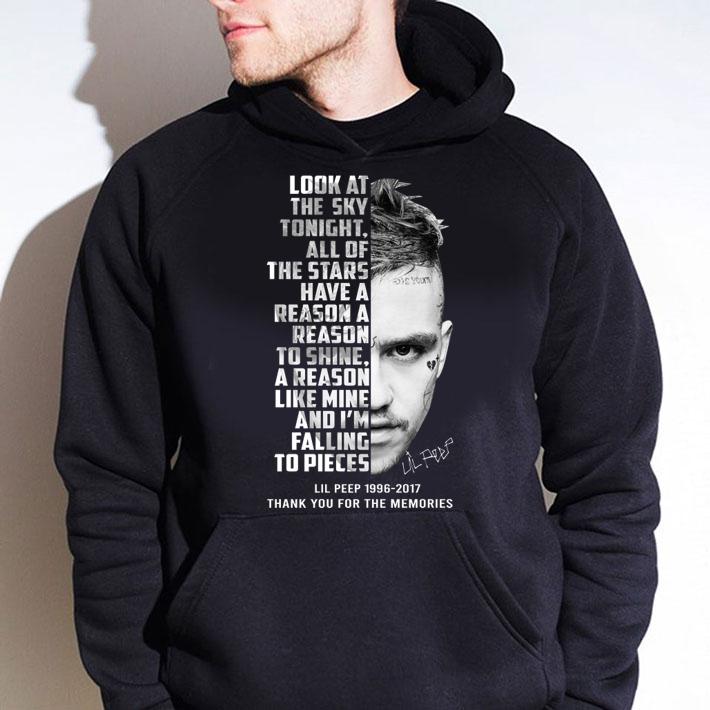 Look at the sky tonight Lil Peep signature thank for memmories t-shirt