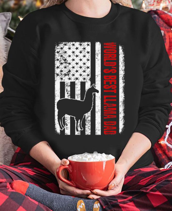 World Best Llama DAmerican Flag t-shirt sweatshirt