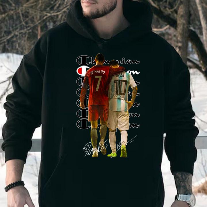 Champion Cristiano Ronaldo And Lionel Messi Signatures t-shirt