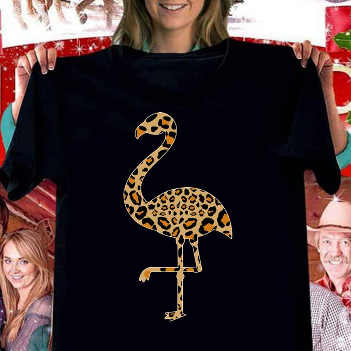 Hot Leopard Print Flamingo - Summer Beach Vacation t-shirt